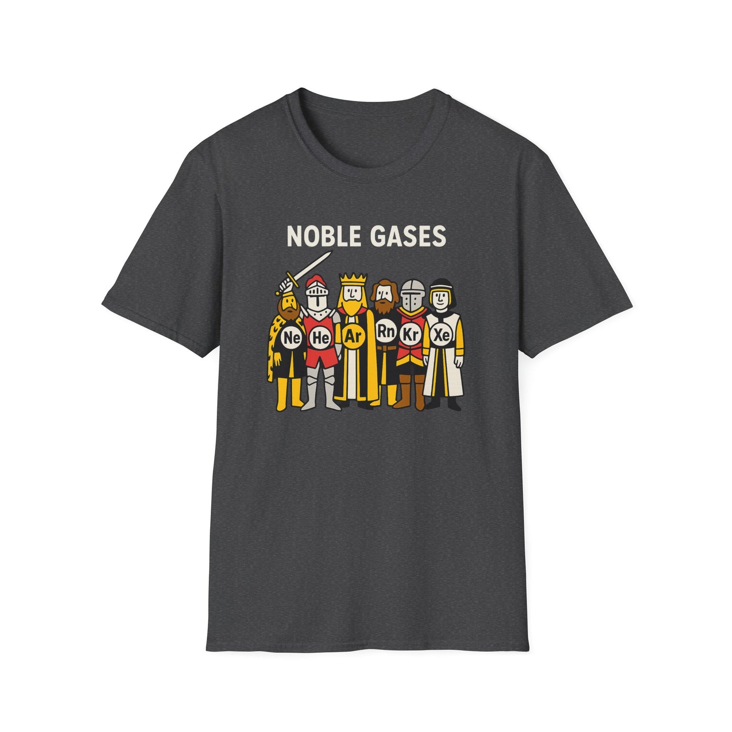 Noble Gases Chemistry T-Shirt, Science Gift for Chemists, Nerdy Tee, Educational Apparel, Birthday Surprise, STEM Fashion
