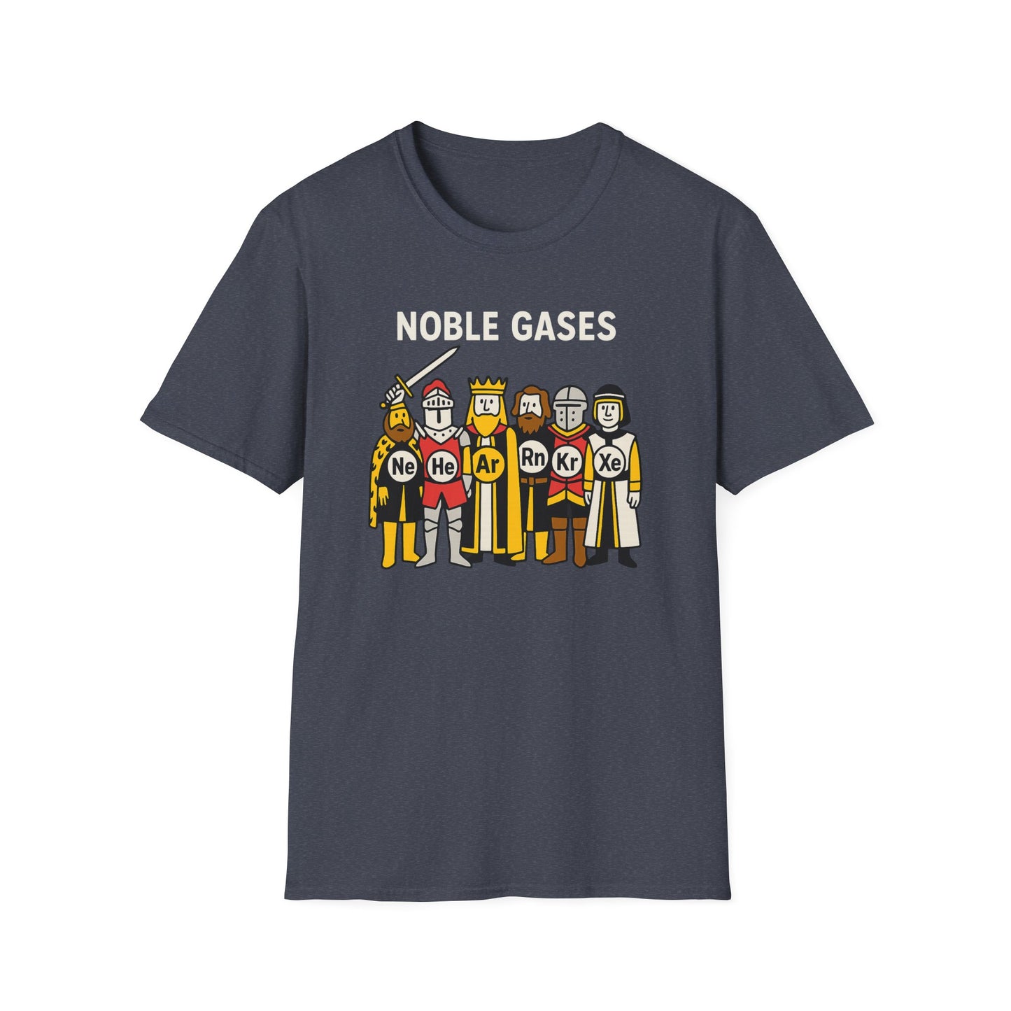 Noble Gases Chemistry T-Shirt, Science Gift for Chemists, Nerdy Tee, Educational Apparel, Birthday Surprise, STEM Fashion