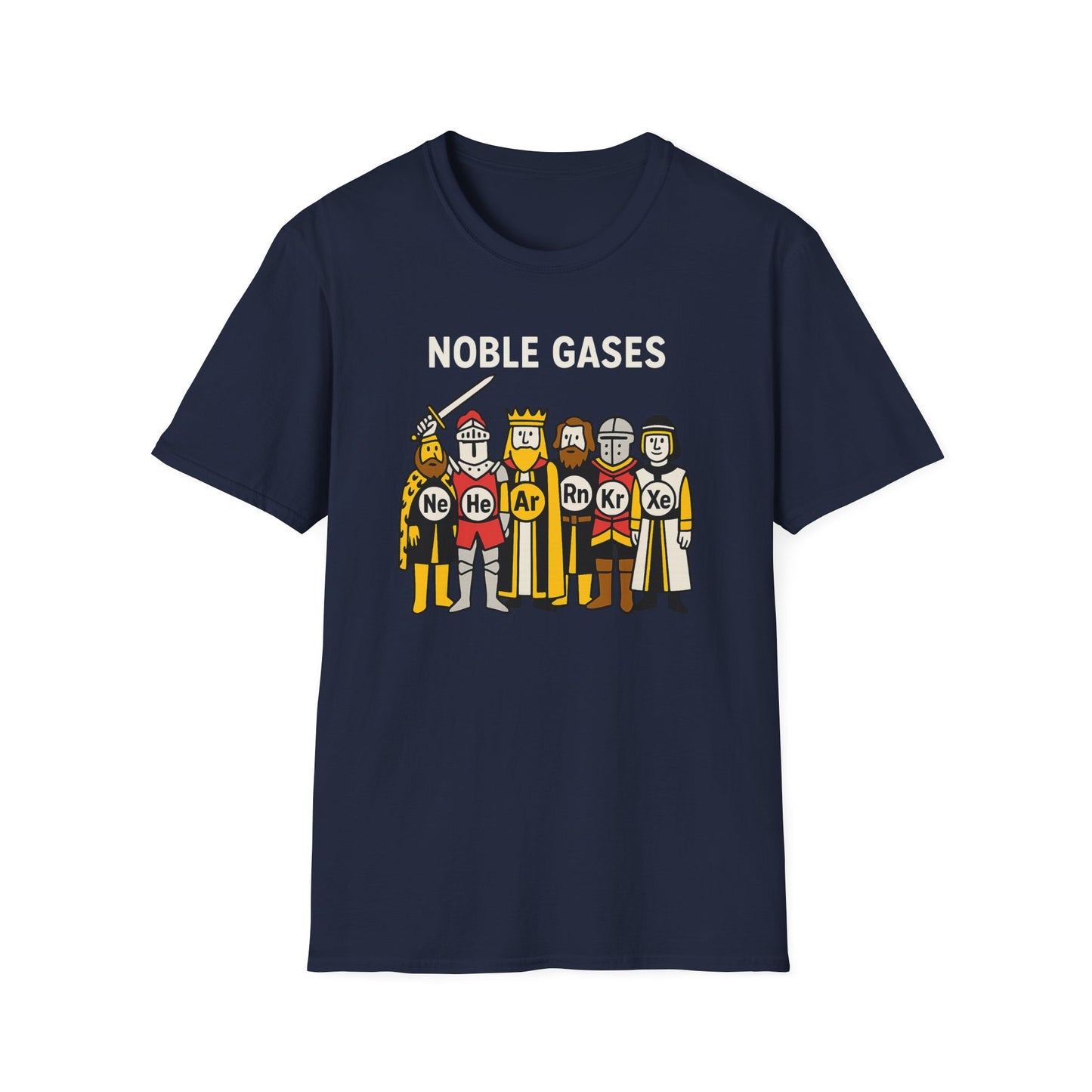 Noble Gases Chemistry T-Shirt, Science Gift for Chemists, Nerdy Tee, Educational Apparel, Birthday Surprise, STEM Fashion