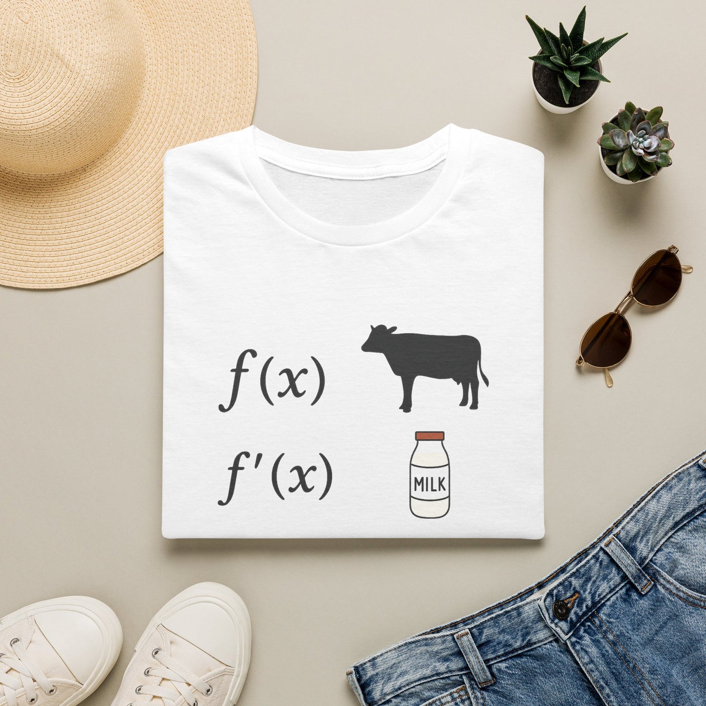 F Of Cow F Of Cheese - Math Humor T-Shirt