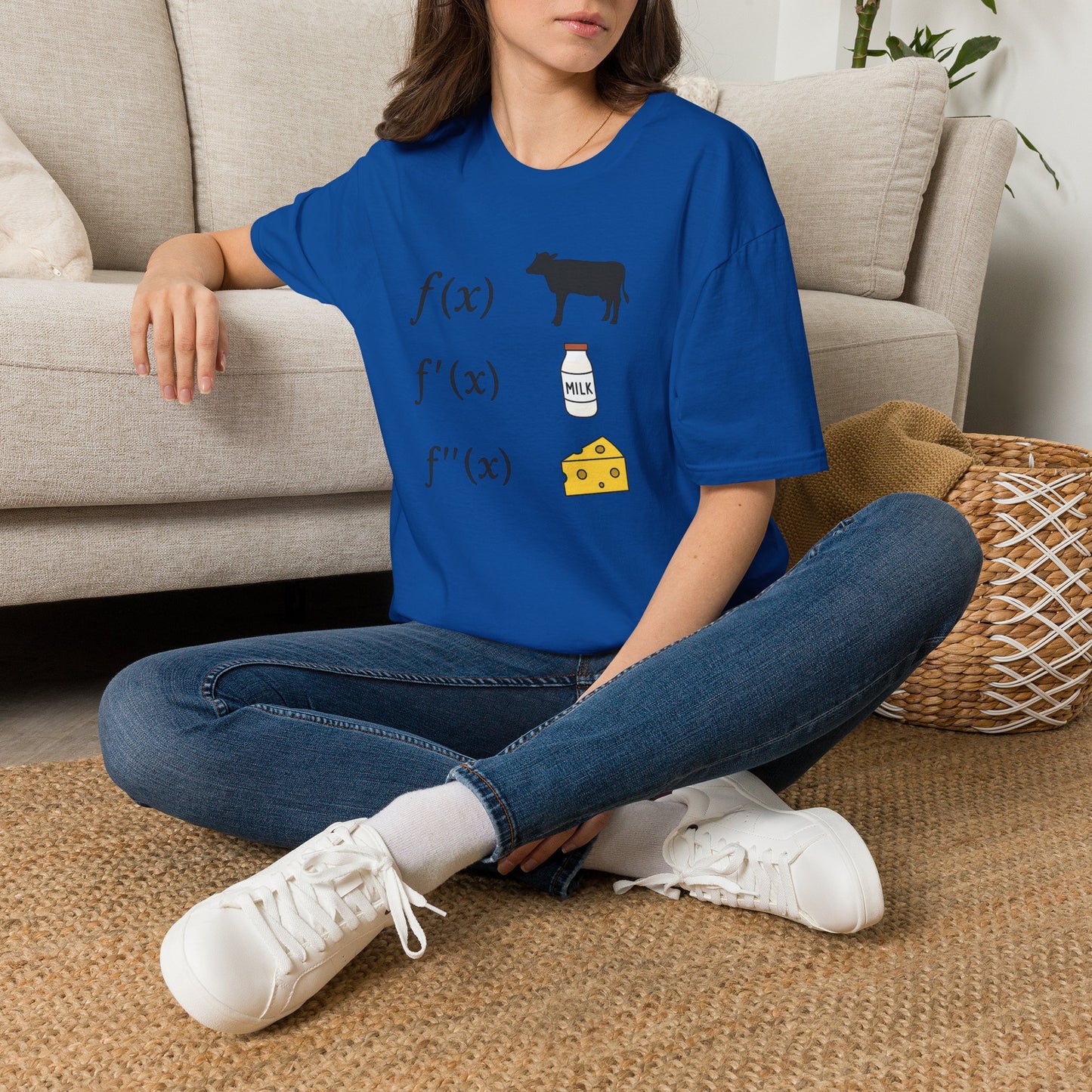 F Of Cow F Of Cheese - Math Humor T-Shirt