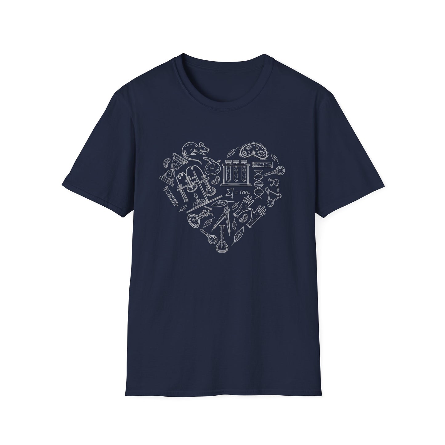 My Heart Runs On Science - Biology T-Shirt