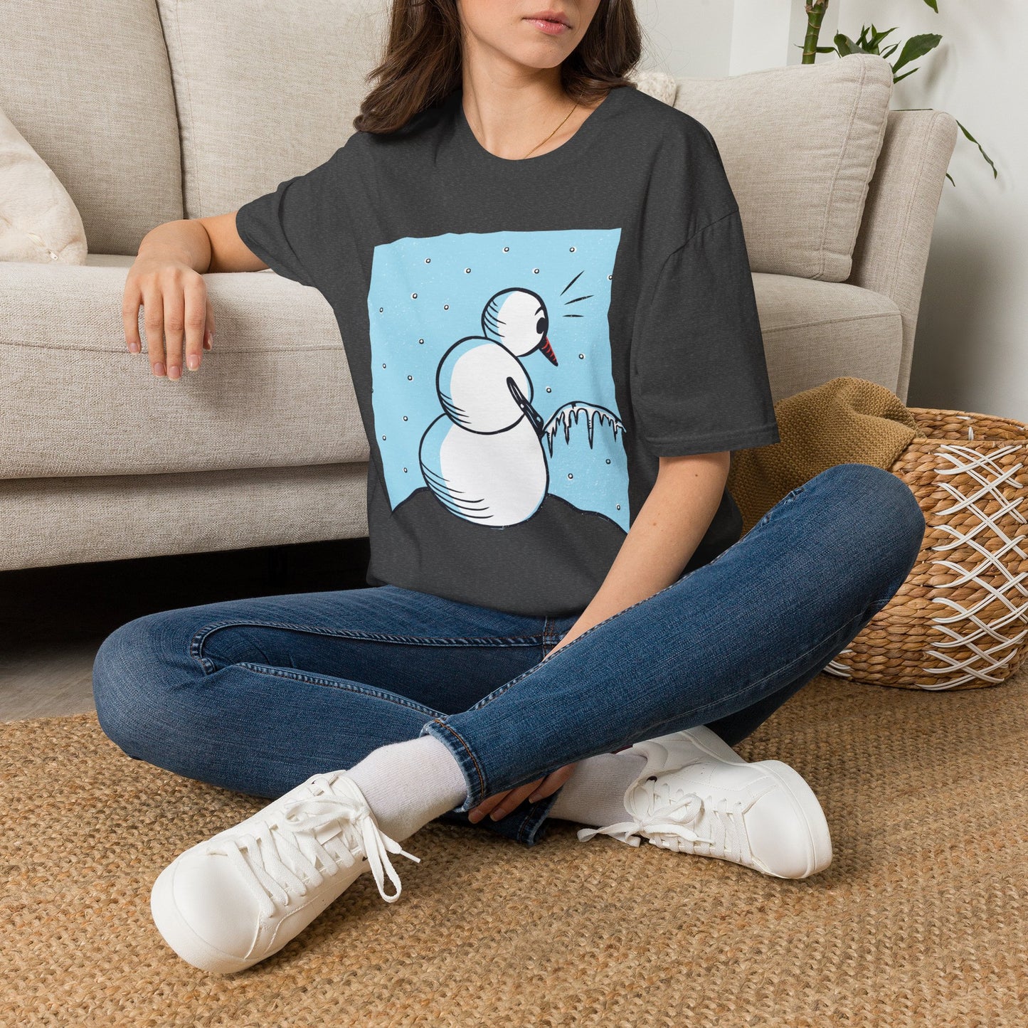 Snowman Peeing - T-Shirt