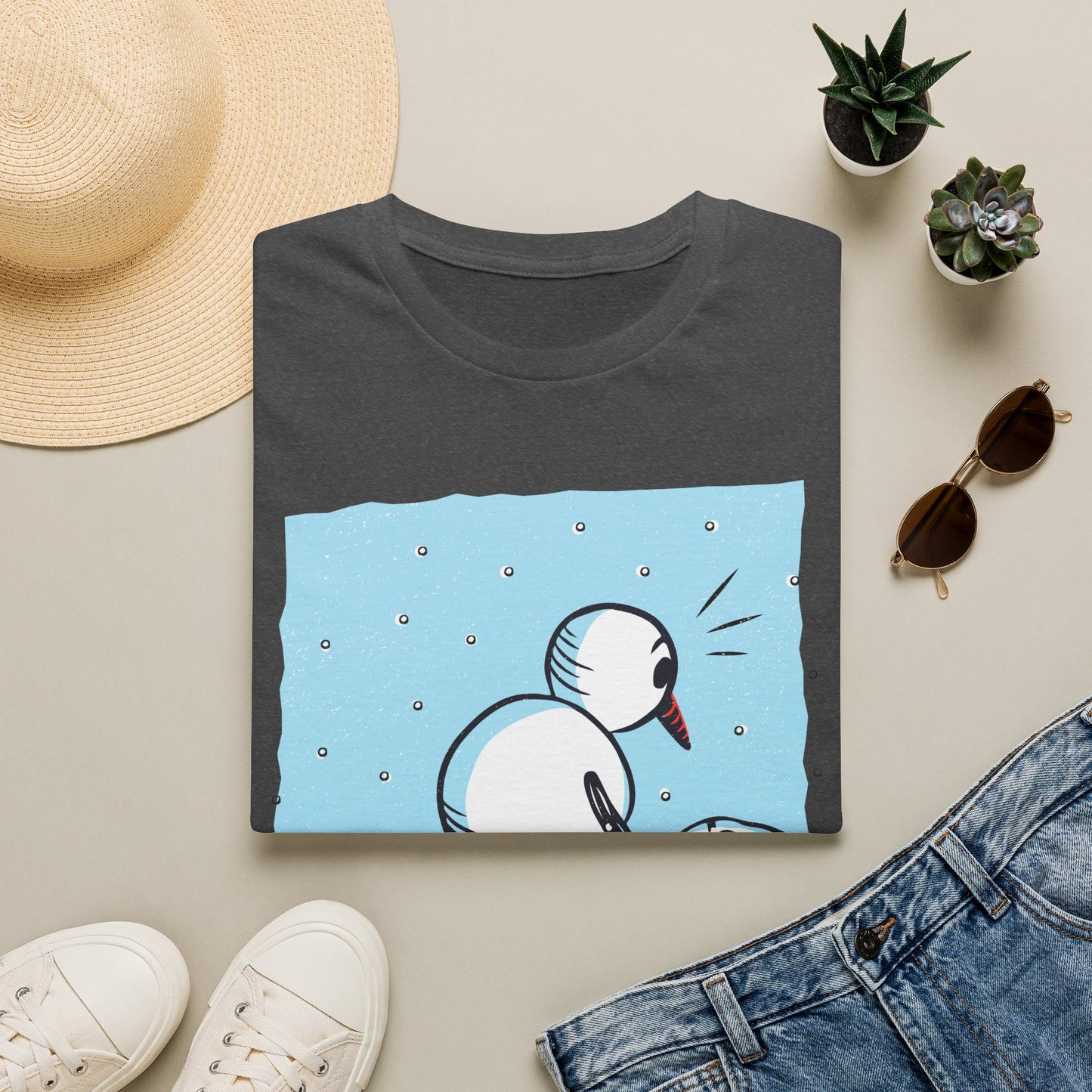 Snowman Peeing - T-Shirt