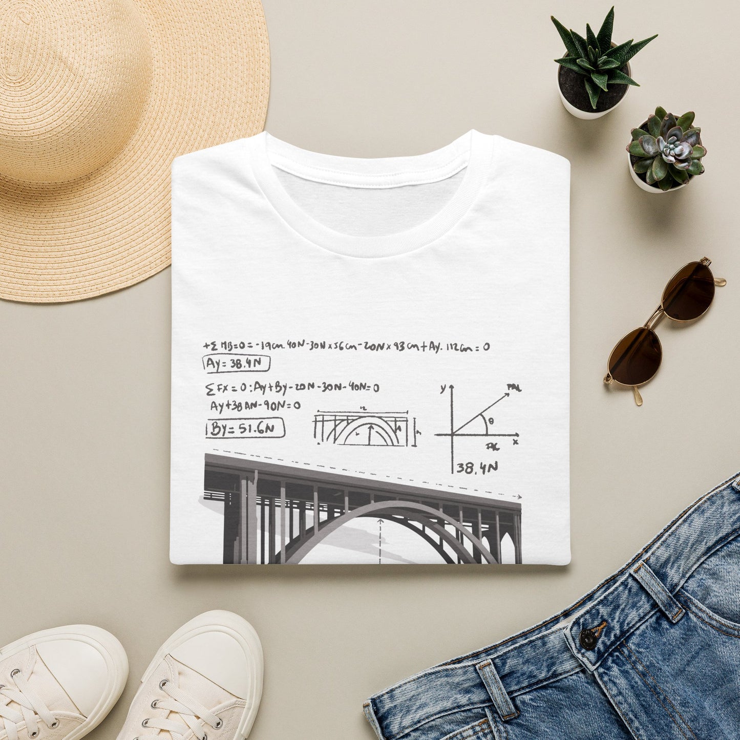 I'd Cross That Bridge With Math - Engineering T-Shirt