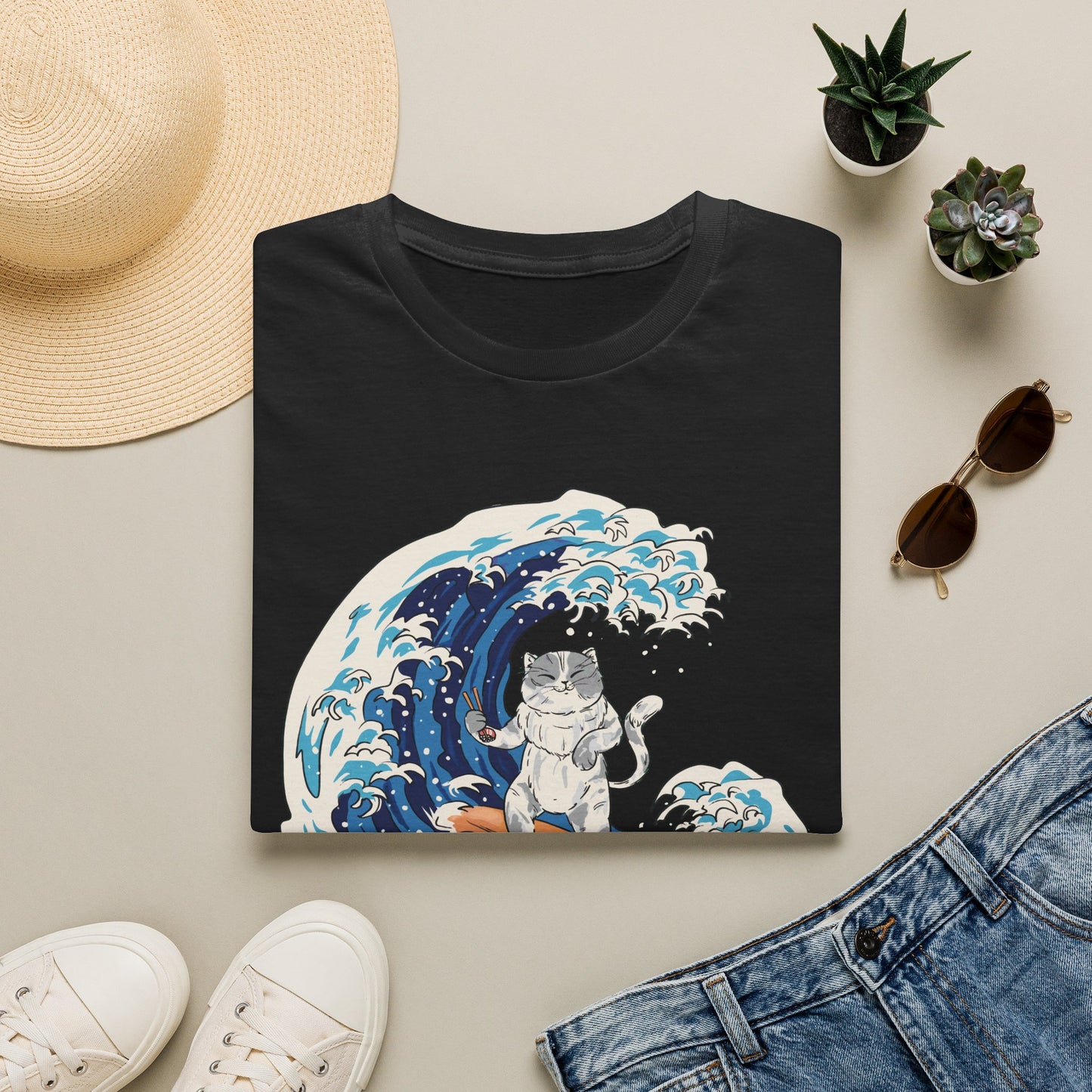 Riding The Wave Of Good Taste - Cat Science T-Shirt