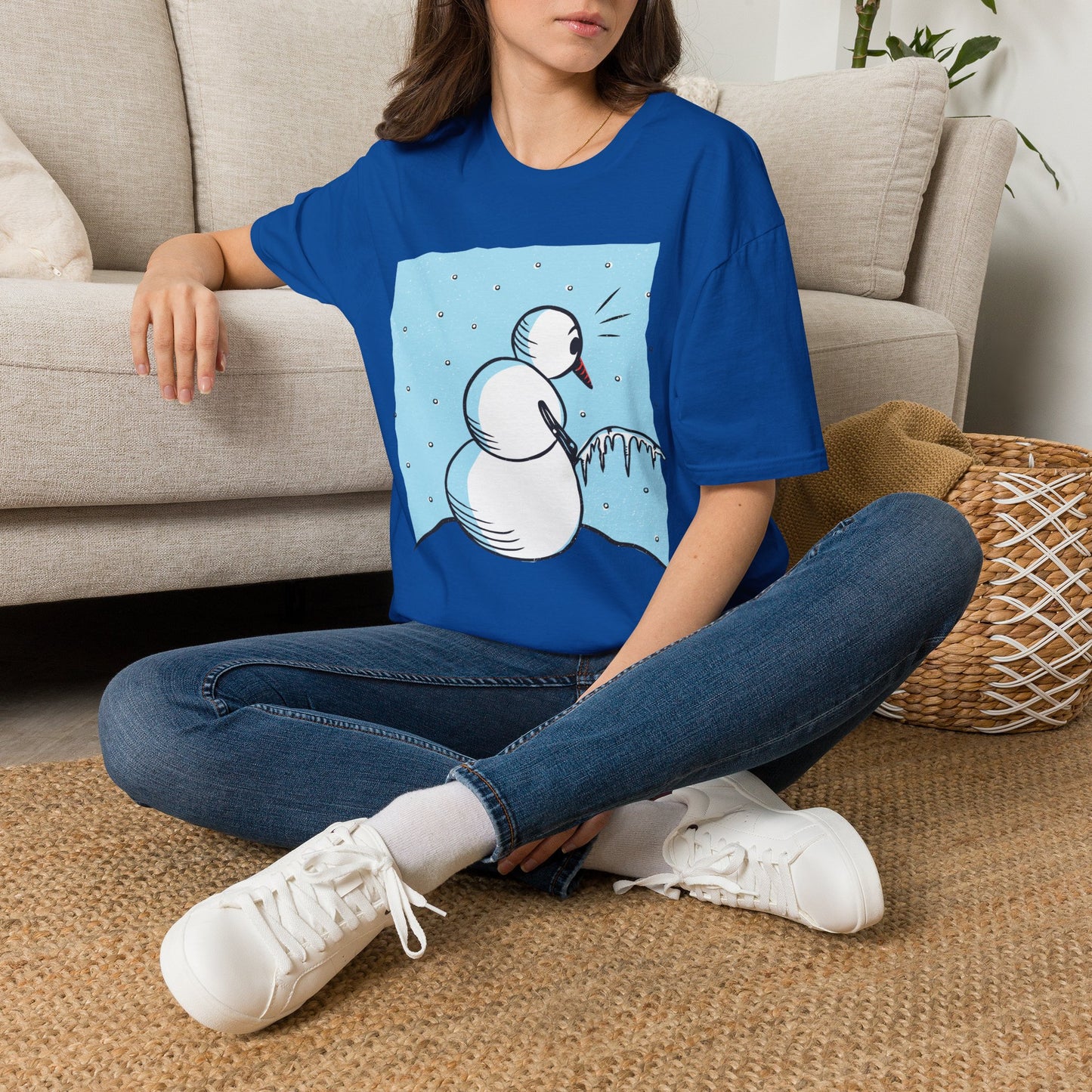 Snowman Peeing - T-Shirt
