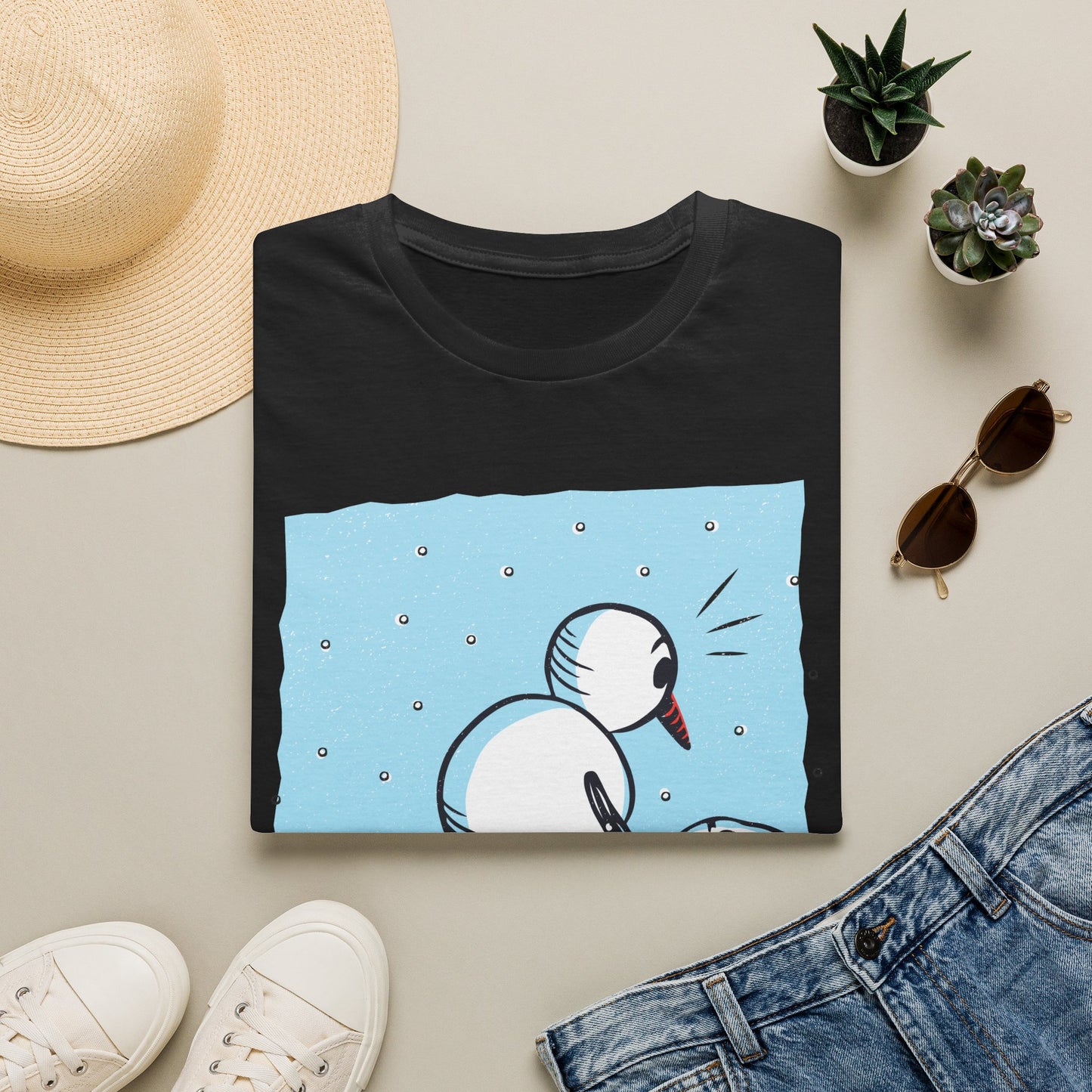 Snowman Peeing - T-Shirt
