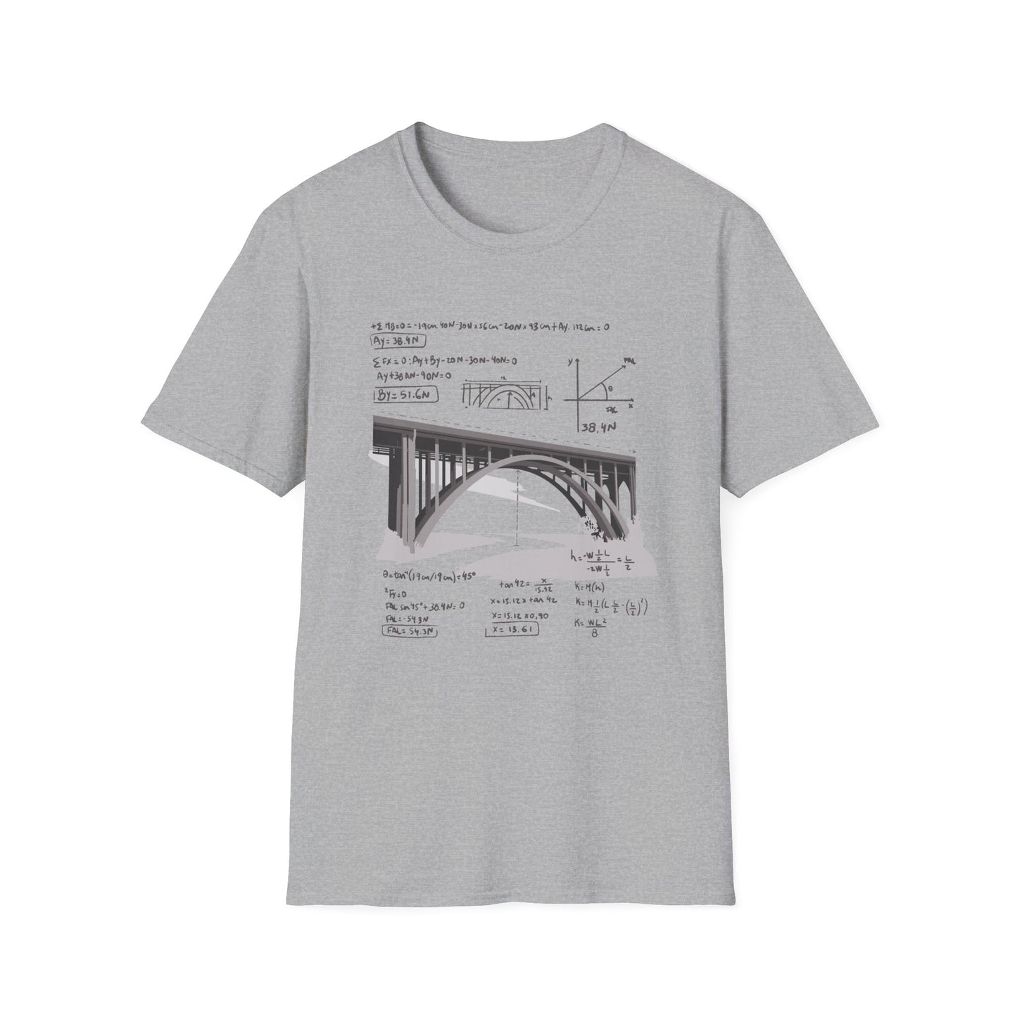 I'd Cross That Bridge With Math - Engineering T-Shirt