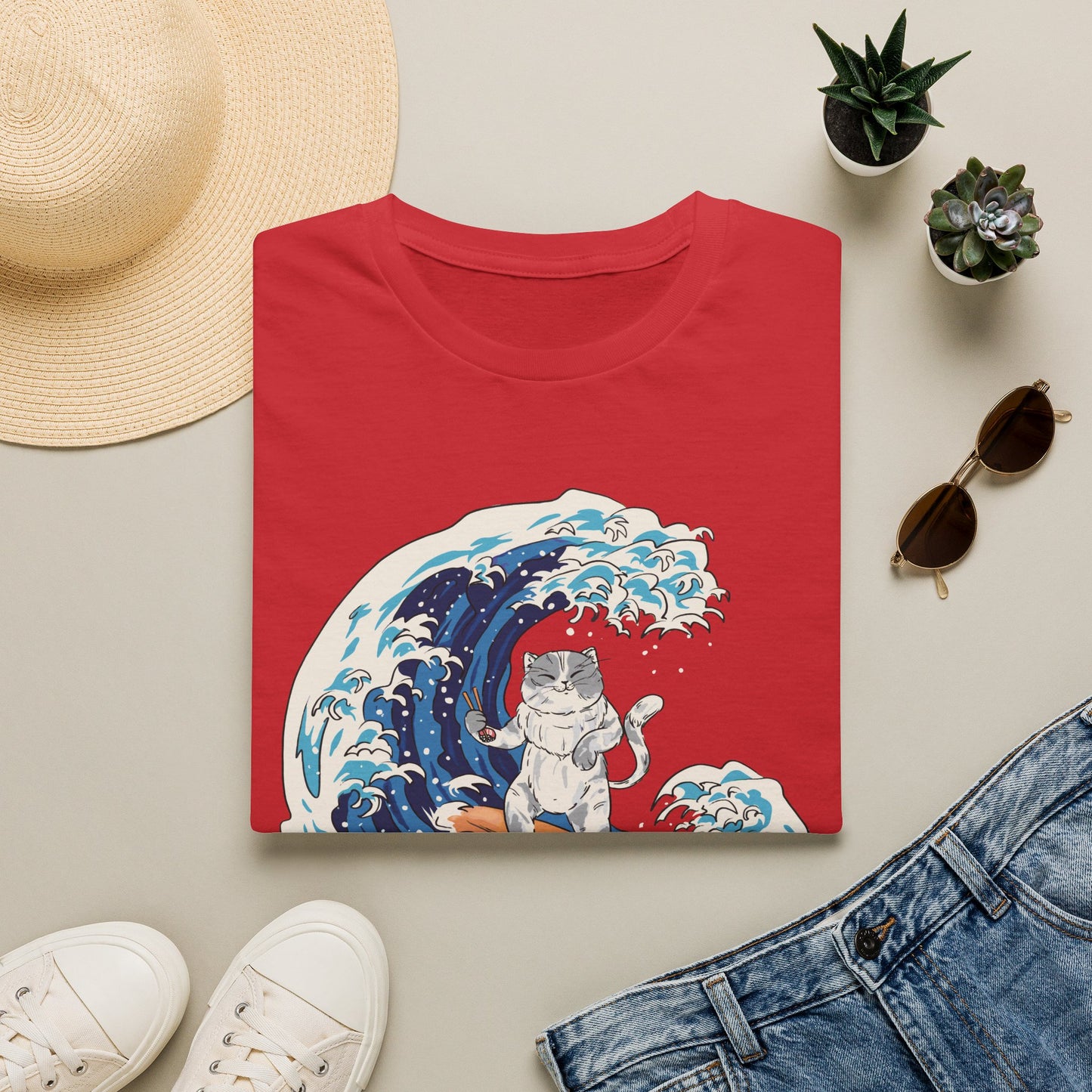 Riding The Wave Of Good Taste - Cat Science T-Shirt