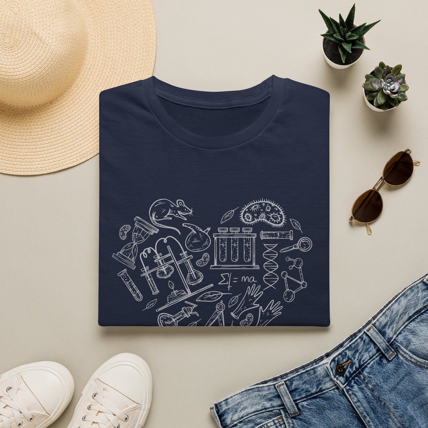 My Heart Runs On Science - Biology T-Shirt