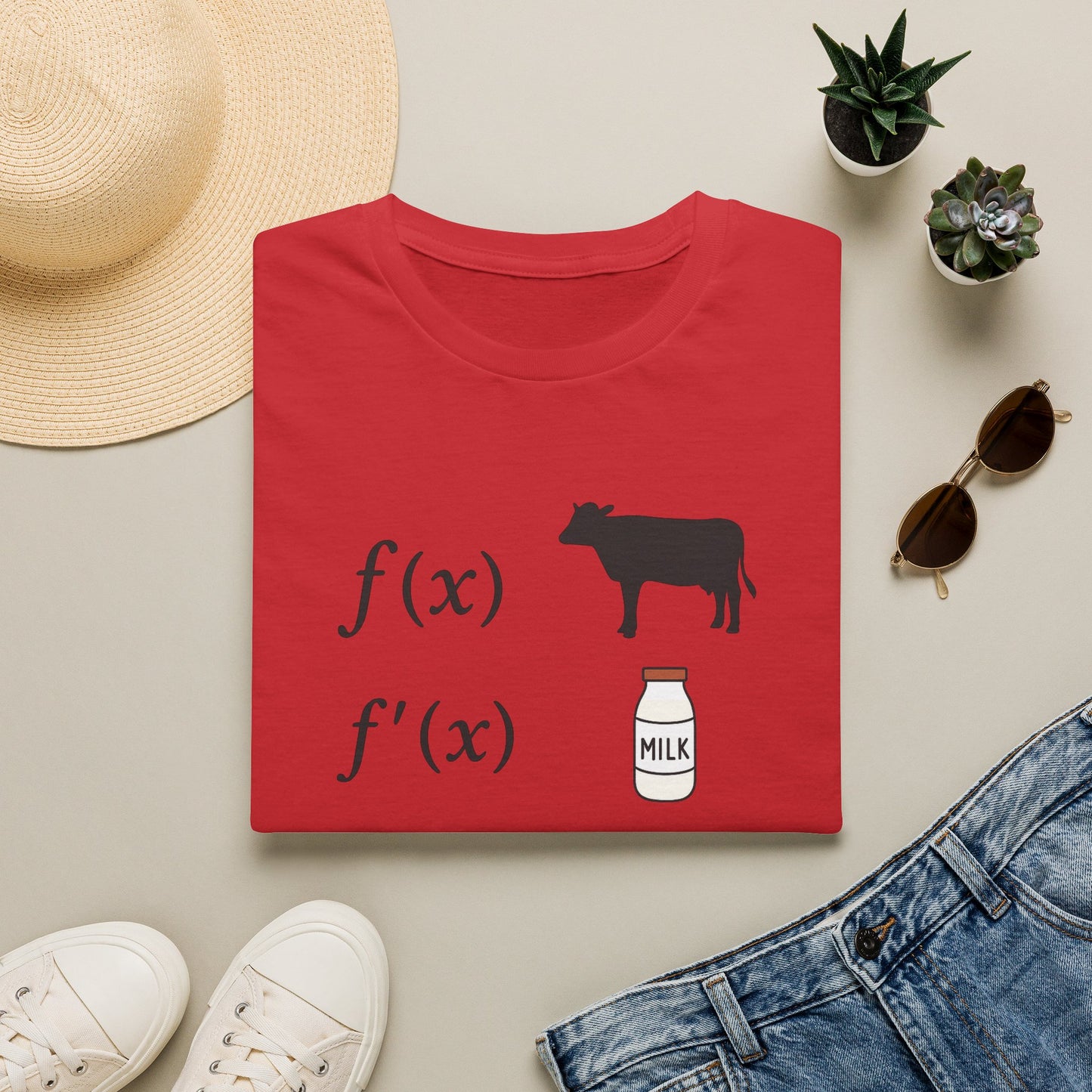 F Of Cow F Of Cheese - Math Humor T-Shirt