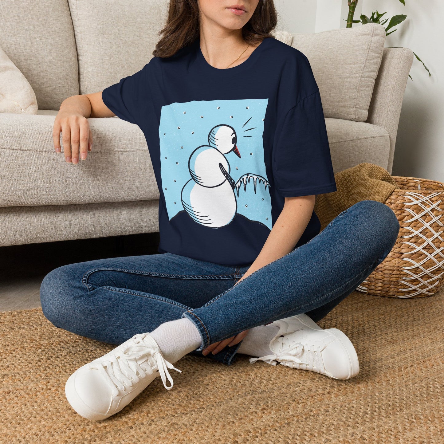 Snowman Peeing - T-Shirt