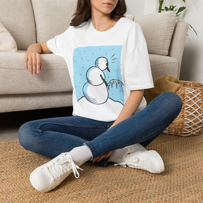 Snowman Peeing - T-Shirt
