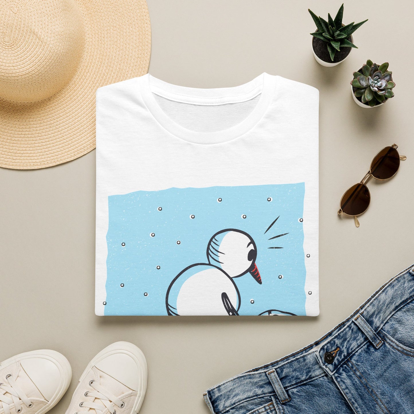 Snowman Peeing - T-Shirt