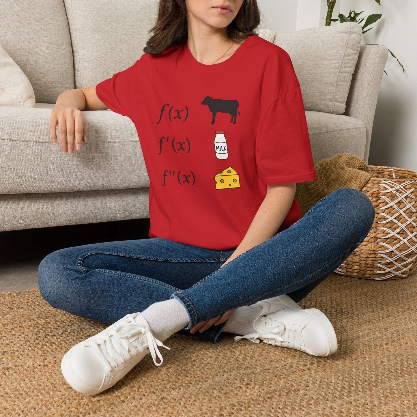 F Of Cow F Of Cheese - Math Humor T-Shirt