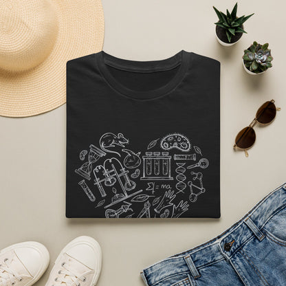 My Heart Runs On Science - Biology T-Shirt
