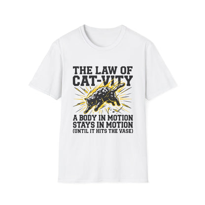 A Body In Motion Stays In Motion - Cat Physics T-Shirt