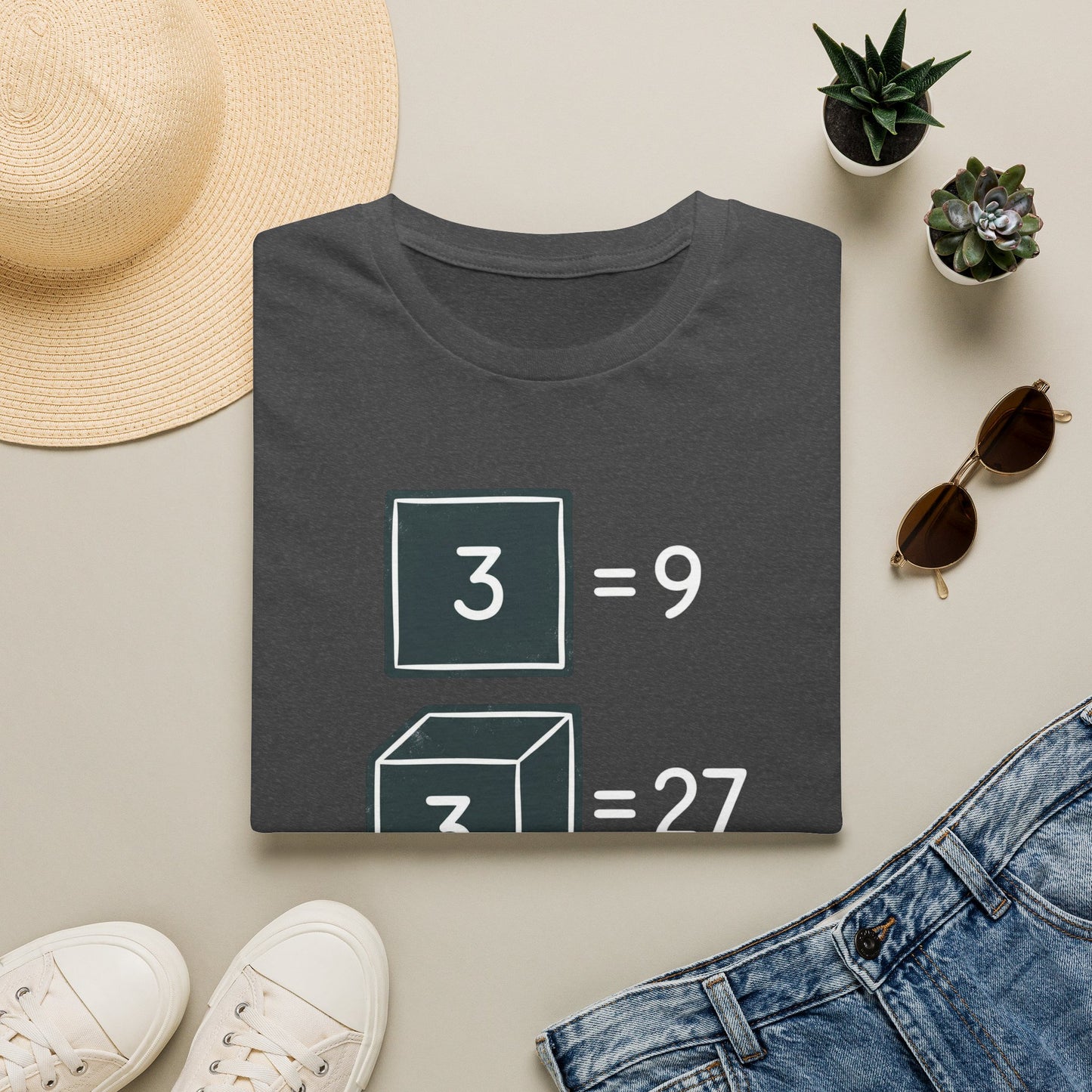 3² Or 3³ - Math Humor T-Shirt