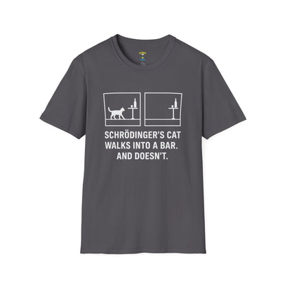 "SCHRÖDINGER’S CAT WALKS INTO A BAR" - Unisex Graphic Tee