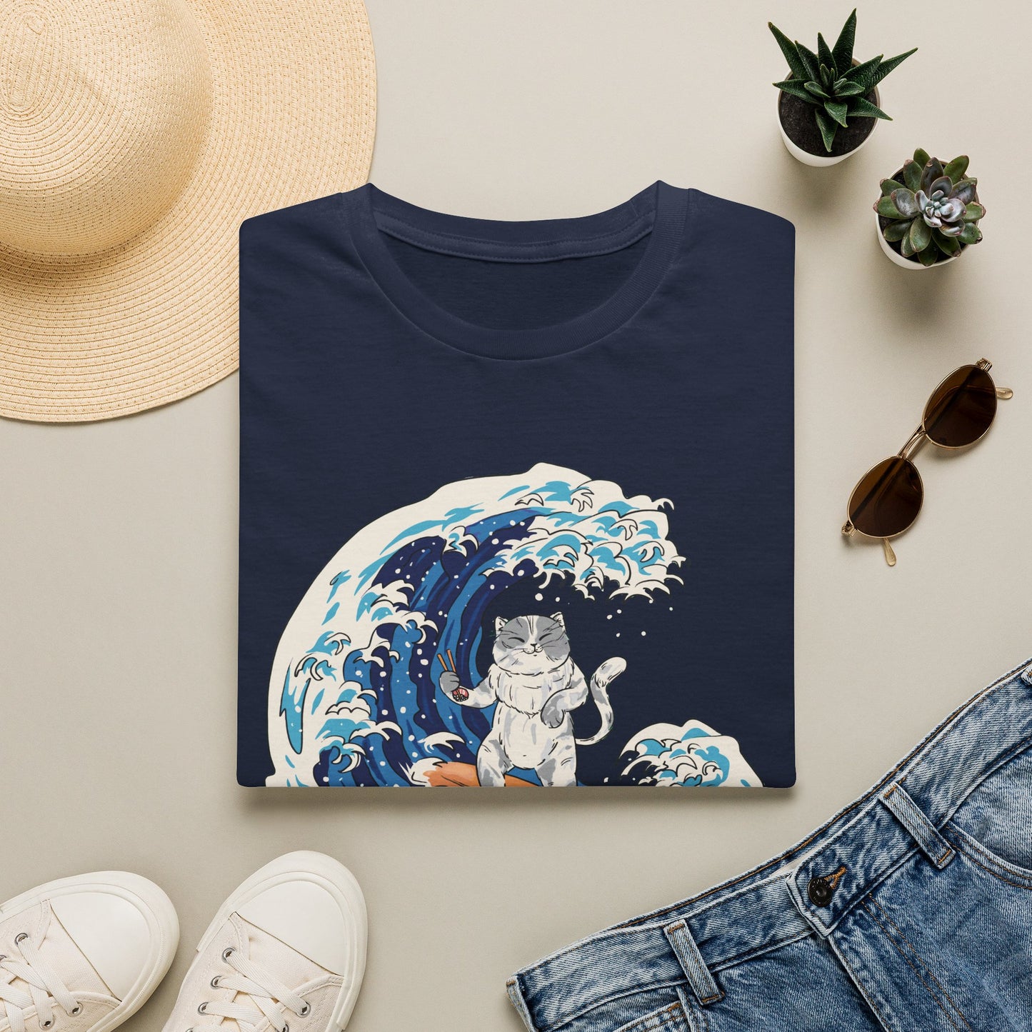 Riding The Wave Of Good Taste - Cat Science T-Shirt