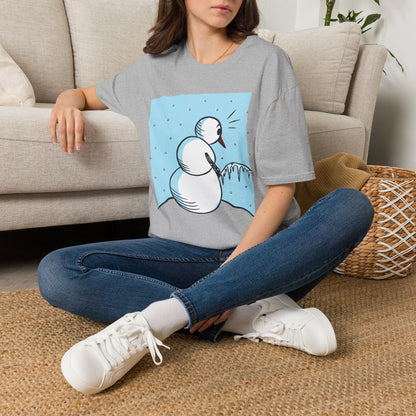 Snowman Peeing - T-Shirt