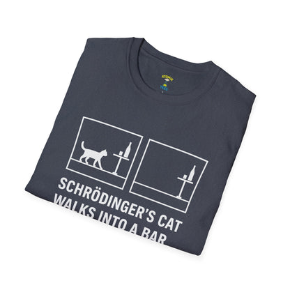 "SCHRÖDINGER’S CAT WALKS INTO A BAR" - Unisex Graphic Tee