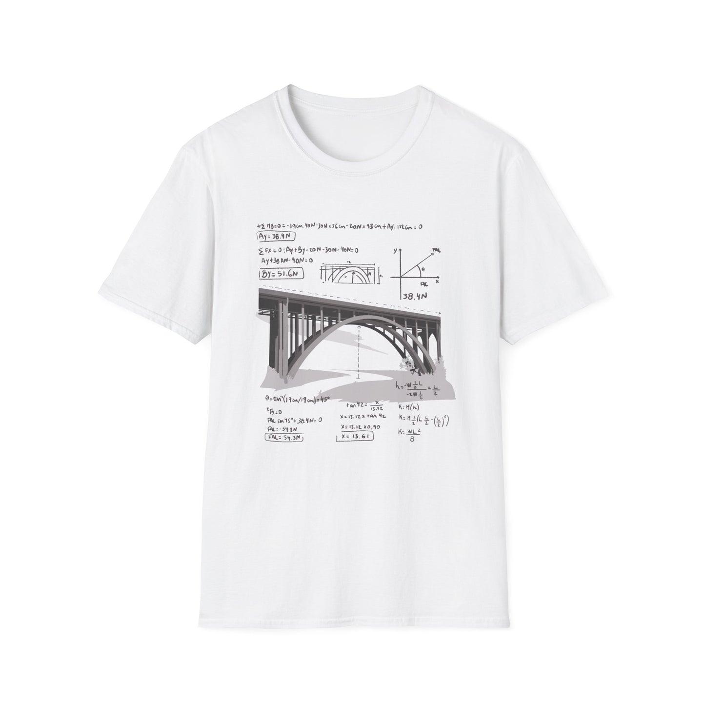 I'd Cross That Bridge With Math - Engineering T-Shirt