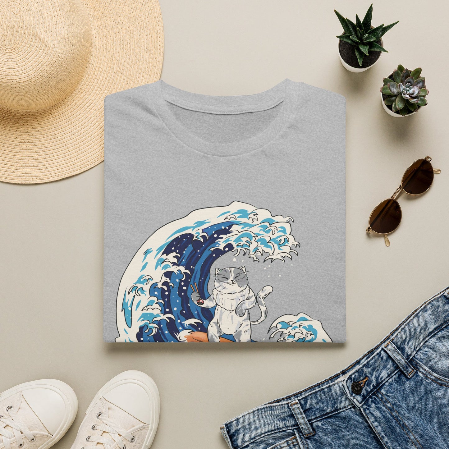 Riding The Wave Of Good Taste - Cat Science T-Shirt