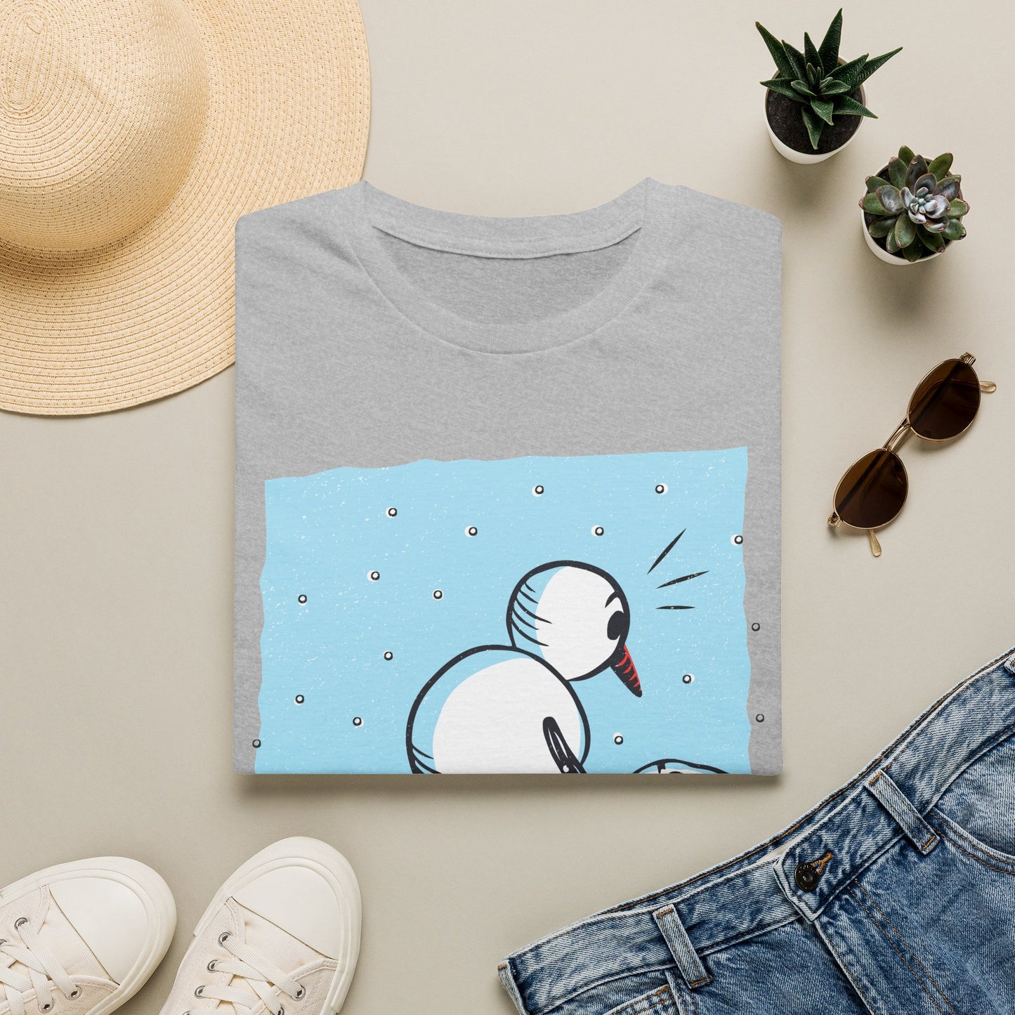 Snowman Peeing - T-Shirt
