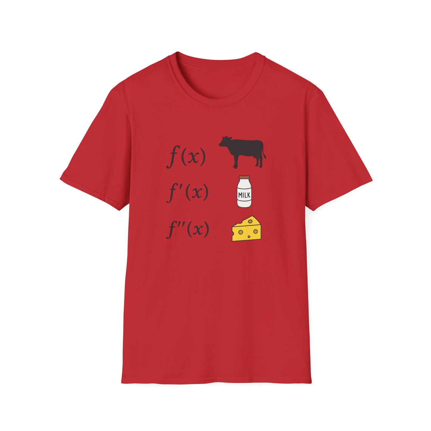 F Of Cow F Of Cheese - Math Humor T-Shirt