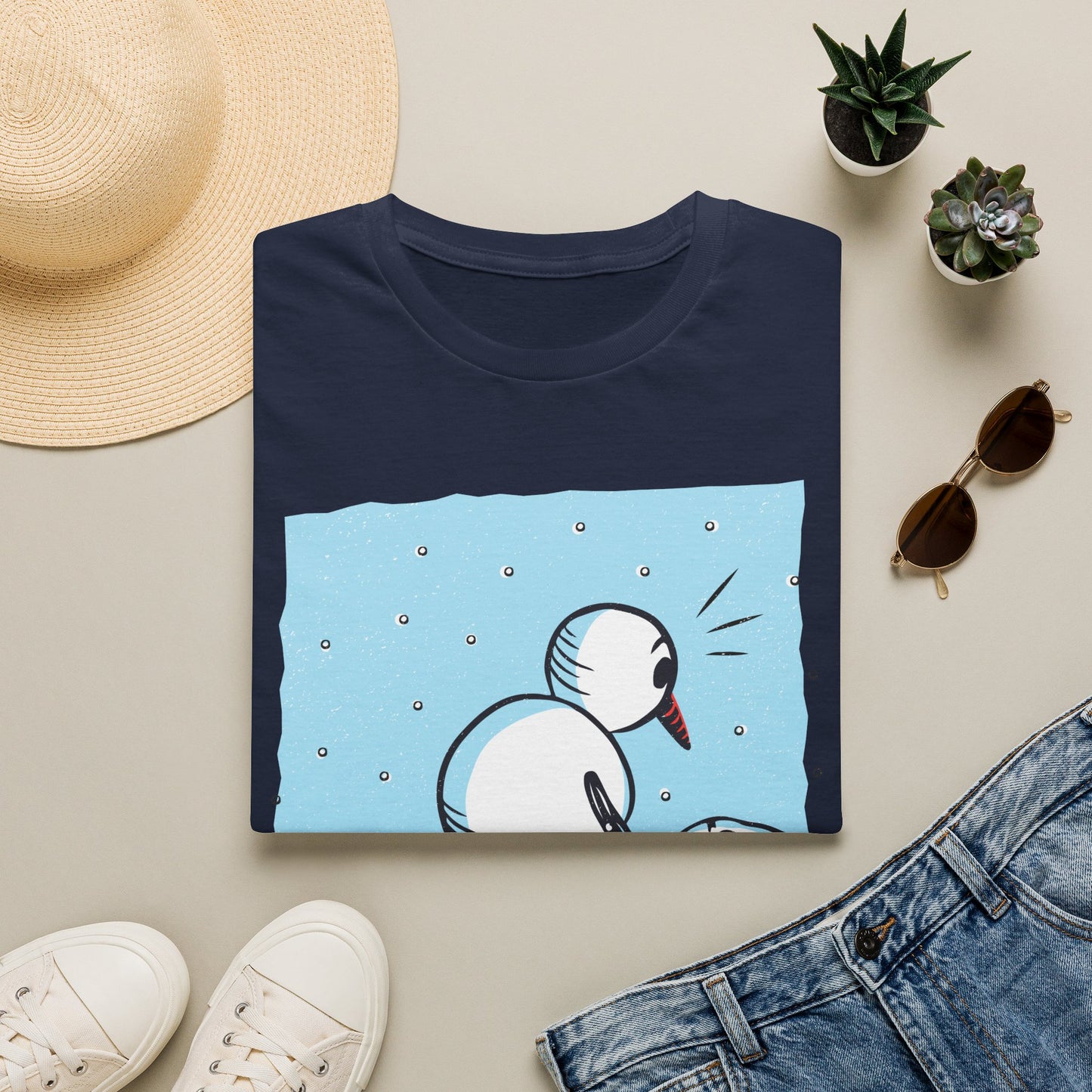 Snowman Peeing - T-Shirt