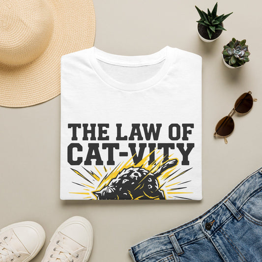 A Body In Motion Stays In Motion - Cat Physics T-Shirt