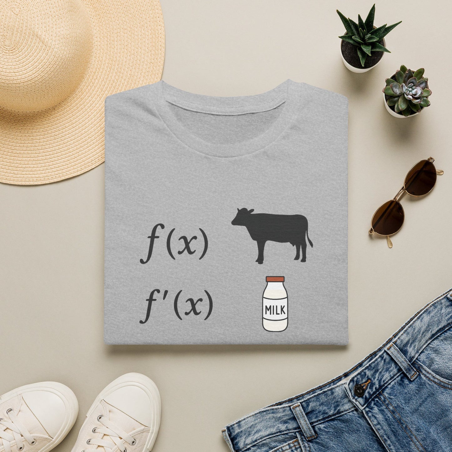 F Of Cow F Of Cheese - Math Humor T-Shirt