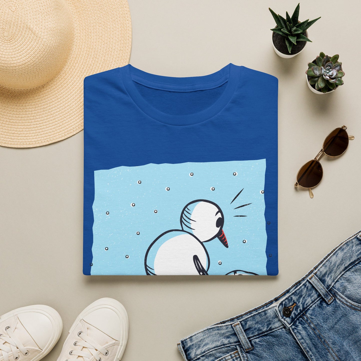 Snowman Peeing - T-Shirt